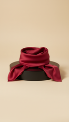 Crimson Silk Neck Scarf