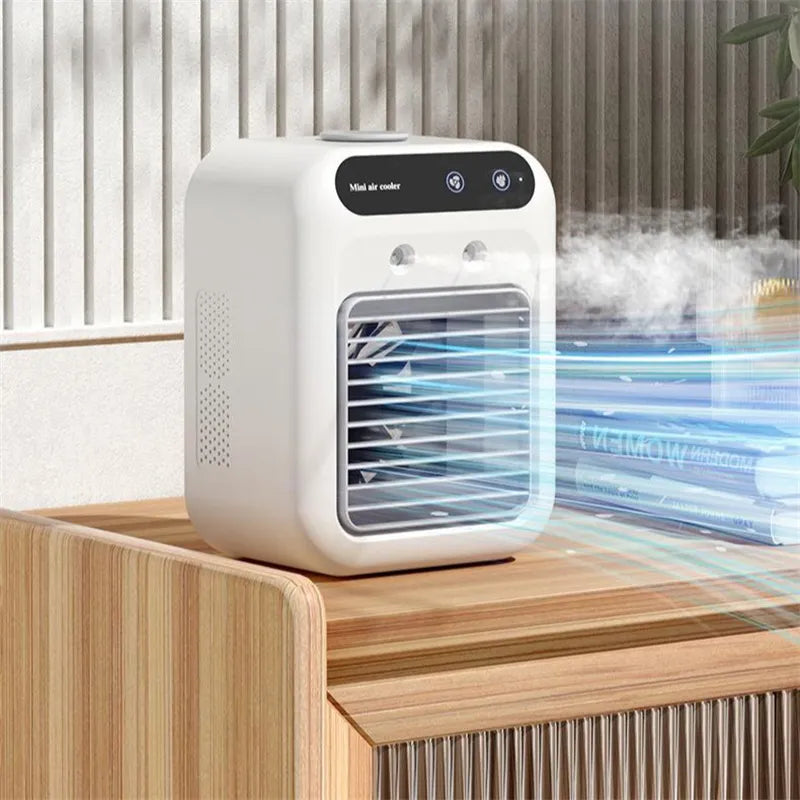 HydroBlast Pro™ 3 in 1 Portable Ice Air Cooler | USB Rechargeable Mist Fan