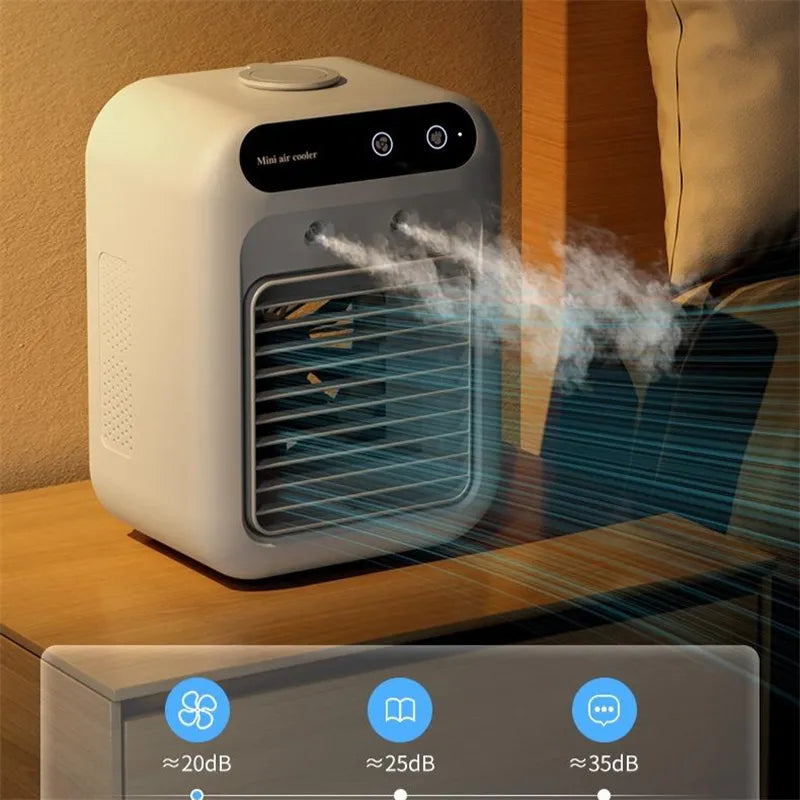 HydroBlast Pro™ 3 in 1 Portable Ice Air Cooler | USB Rechargeable Mist Fan